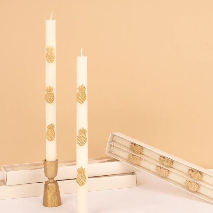 Gold Pineapple Table Candles