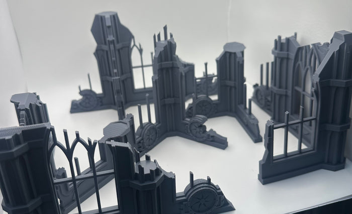 Gothic Ruins Terrain Bundle with Objective Marker – UK Delivery Included
