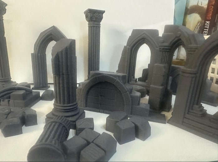 Gothic Ruins Terrain Bundle with Objective Marker – UK Delivery Included