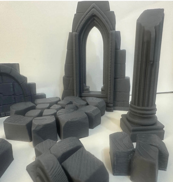 Gothic Ruins Terrain Starter Set – Modular Fantasy Tabletop Scenery - UK delivery included.