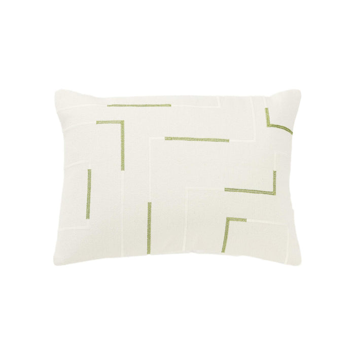 HØJBJERG GREEN GEOMETRIC GLAM THROW PILLOW
