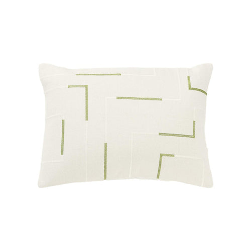 HØJBJERG GREEN GEOMETRIC GLAM THROW PILLOW