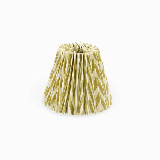 HAND MARBLED SMALL PLEATED LAMPSHADE - MOSS BANYAN
