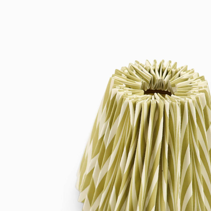 HAND MARBLED SMALL PLEATED LAMPSHADE - MOSS BANYAN