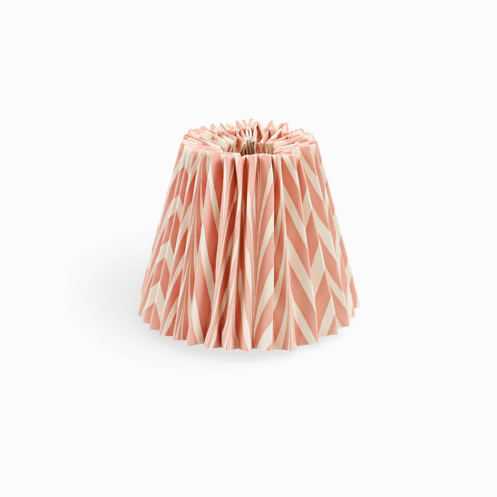 HAND MARBLED SMALL PLEATED LAMPSHADE - PEACH BANYAN
