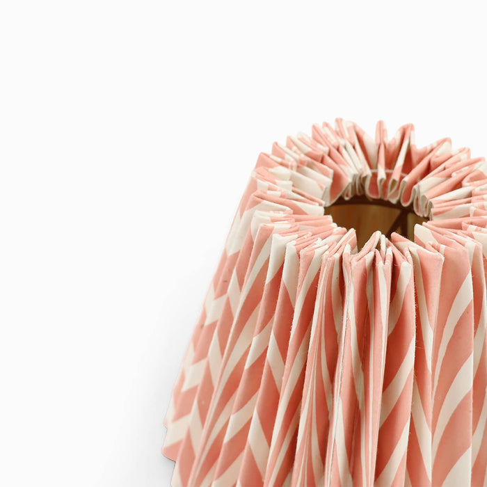 HAND MARBLED SMALL PLEATED LAMPSHADE - PEACH BANYAN