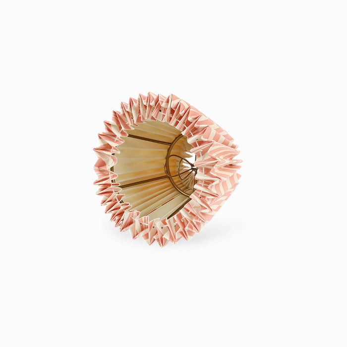 HAND MARBLED SMALL PLEATED LAMPSHADE - PEACH BANYAN
