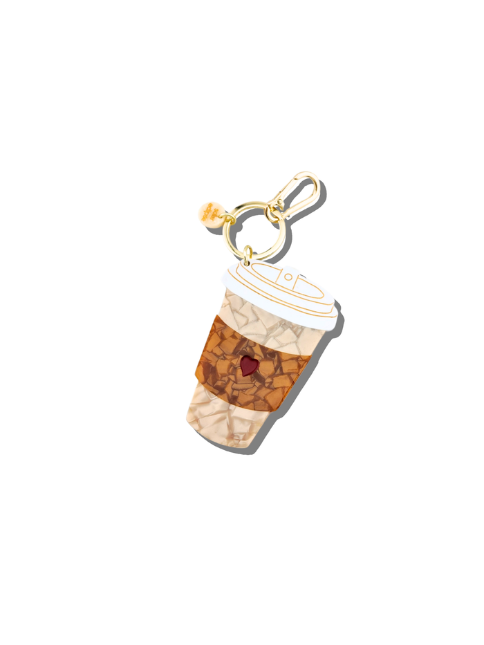 Hand-painted Coffee Cup Bag Charm