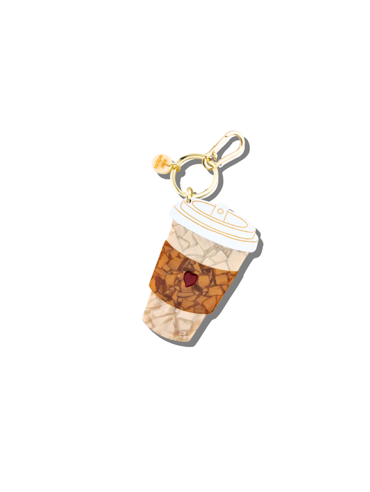 Hand-painted Coffee Cup Bag Charm