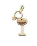 Hand-painted Espresso Martini Bag Charm + Keychain | Eco-Friendly
