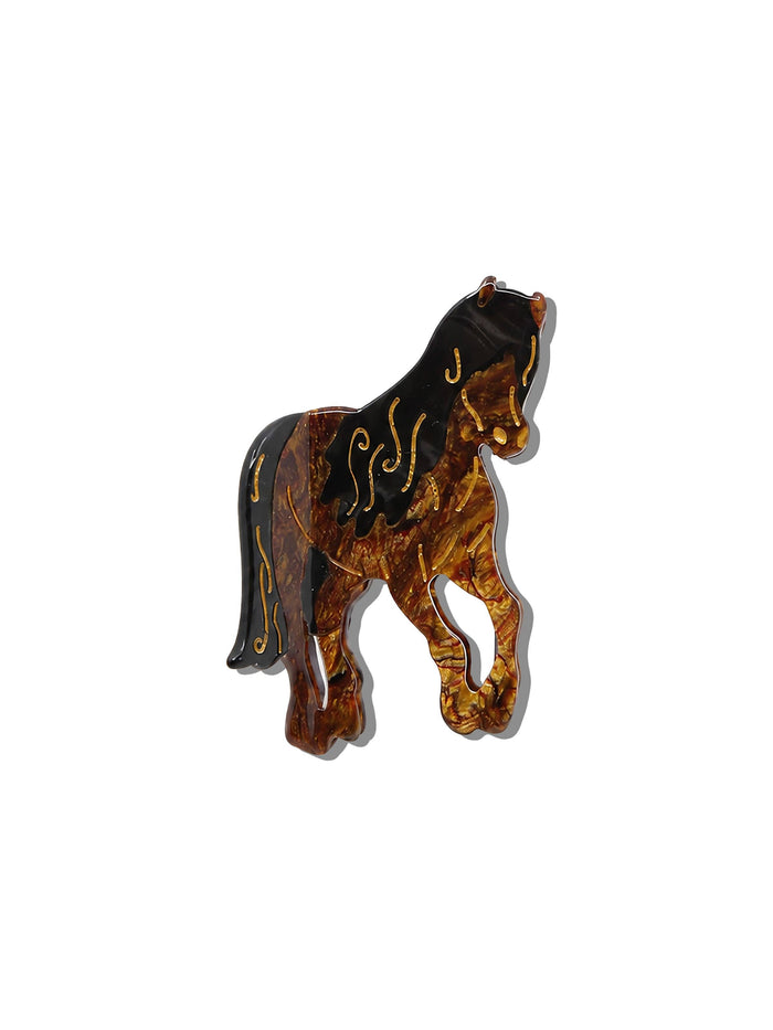 Hand-painted Horse Claw Hair Clip | Eco-Friendly