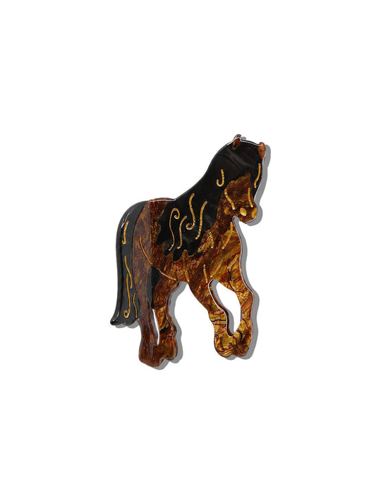 Hand-painted Horse Claw Hair Clip | Eco-Friendly