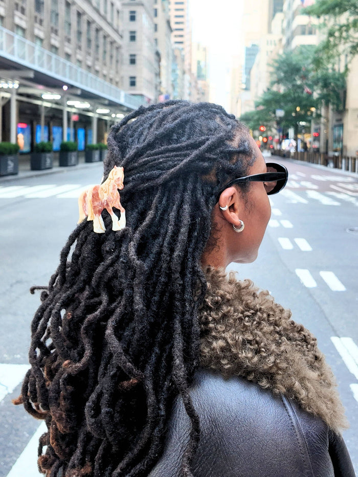 Hand-painted Horse Claw Hair Clip | Eco-Friendly