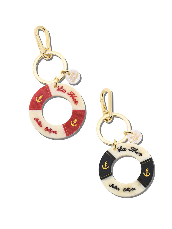 Hand-painted Lifesaver Bag Charm + Keychain | Eco-Friendly