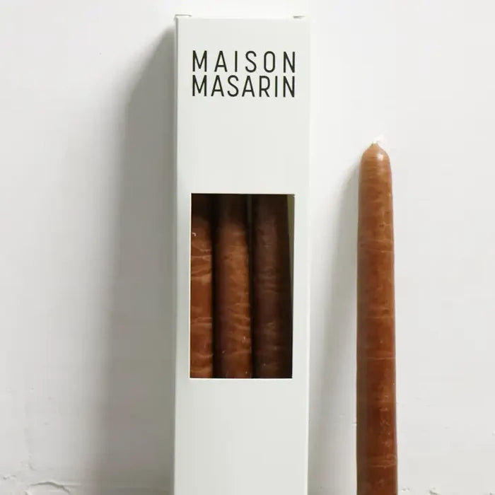 Handcrafted French Stick Candles in Brown