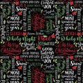 Heartland Holiday Holly & Jolly Words Black