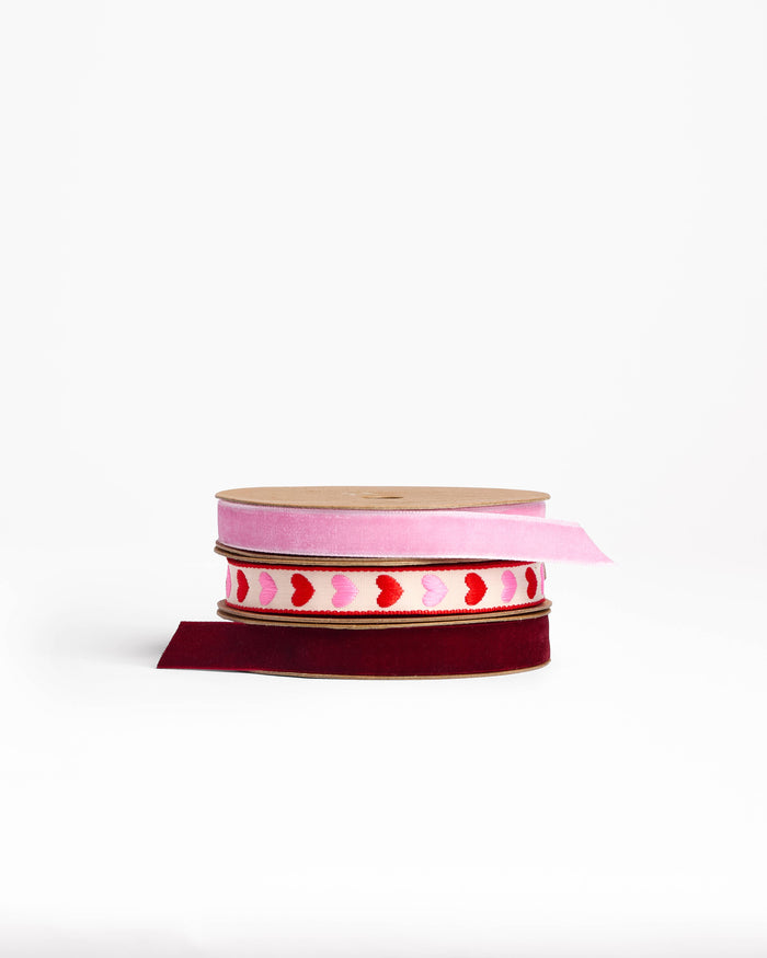Hearts Woven Ribbon || Valentine's Day Ribbon
