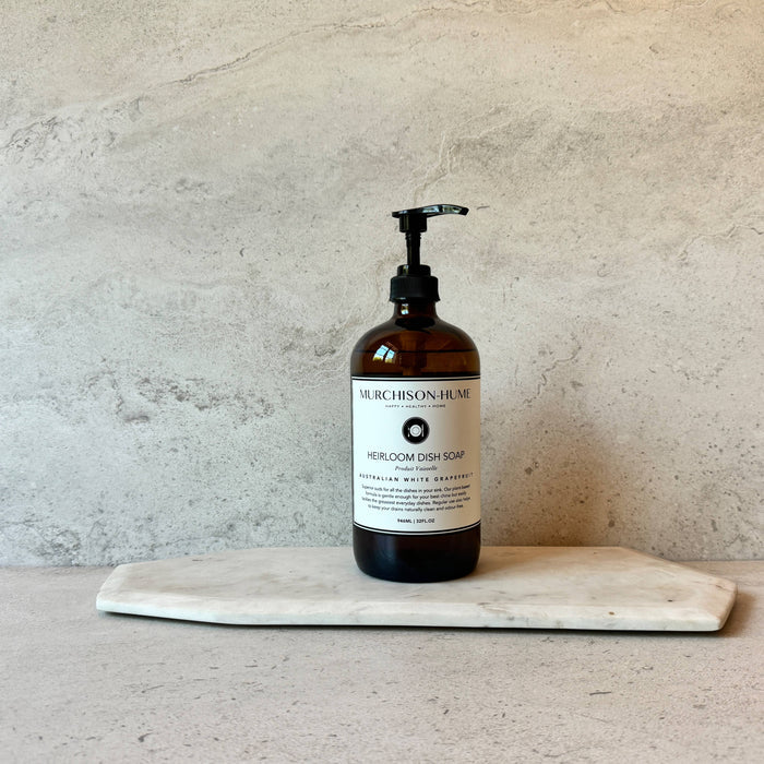 Heirloom Dish Soap in Amber Glass Dispenser
