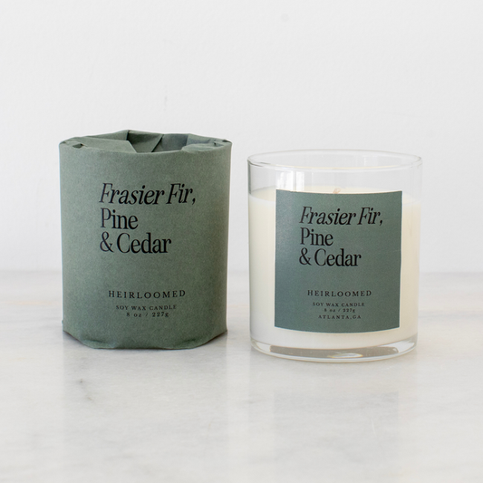 Heirloomed Candle Frasier Fir, Pine & Cedar - Christmas
