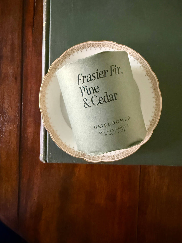 Heirloomed Candle Frasier Fir, Pine & Cedar - Christmas