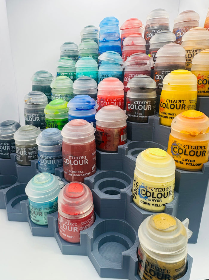 High Capacity Citadel Paint Rack 42 Pot Modular Paint Storage Holder