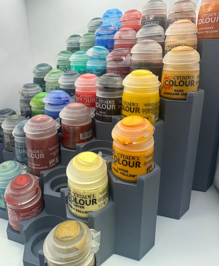 High Capacity Citadel Paint Rack 42 Pot Modular Paint Storage Holder
