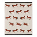 Horse - Organic Cotton Jacquard Sweater Knit Baby Blanket