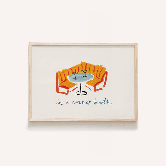 “In a Corner Booth” Mini Art Print
