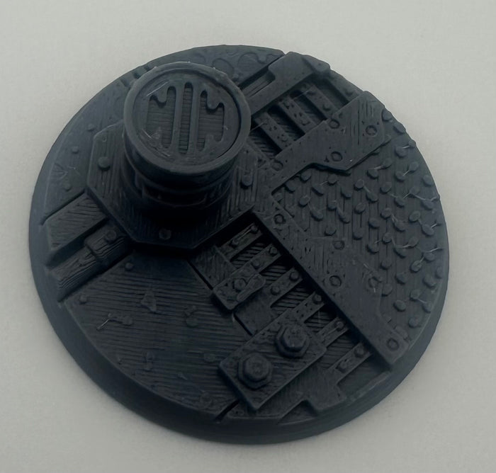 Industrial Detail Bases – Metric Patterned Round Bases Set of 6 - UK delivery included - UK delivery included.
