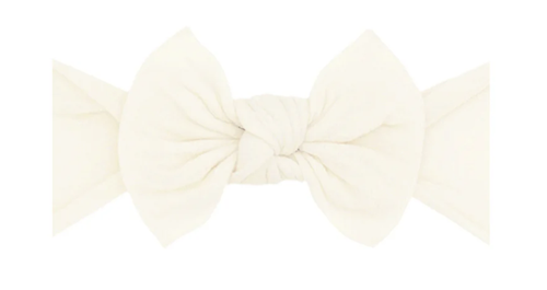 Itty Bitty Knot Soft Nylon Headband Ivory
