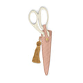 Ivory and Gold Heirloom Scissors with Case - Petunia Pink