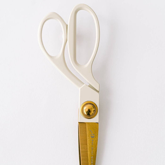 Ivory and Gold Heirloom Scissors with Case -  Sage Green