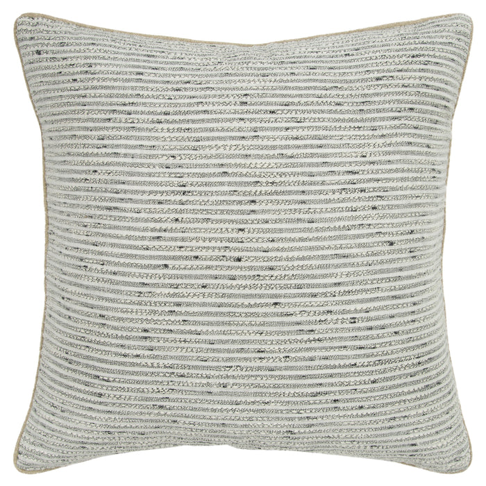 JOHANNSEN GRAY STRIPE MODERN INDUSTRIAL THROW PILLOW