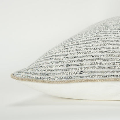JOHANNSEN GRAY STRIPE MODERN INDUSTRIAL THROW PILLOW