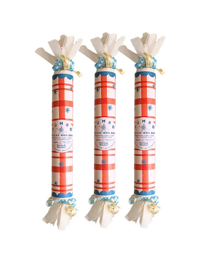 Jumbo Deluxe Surprise Bon Bon Handmade Favor Vintage Plaid