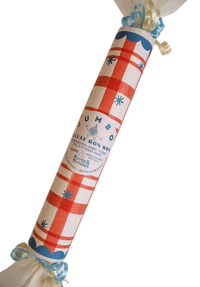 Jumbo Deluxe Surprise Bon Bon Handmade Favor Vintage Plaid