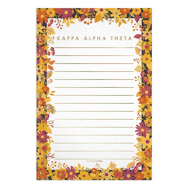 Kappa Alpha Theta Floral Notepad - CLEARANCE