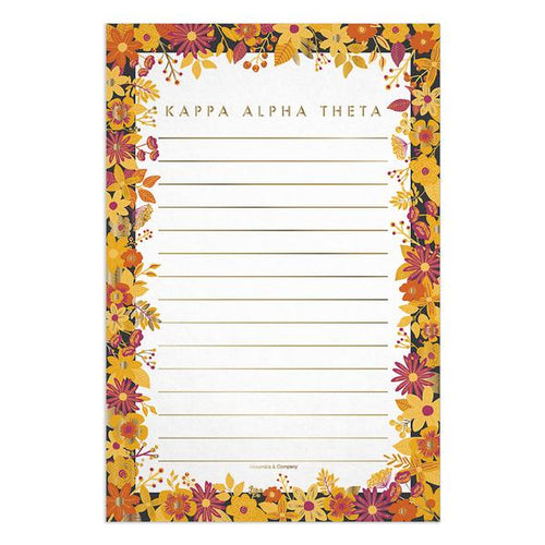 Kappa Alpha Theta Floral Notepad - CLEARANCE