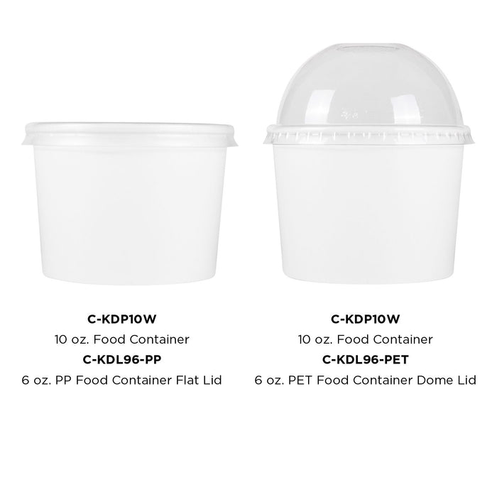 Karat 10oz Paper Food Containers - White (96mm) - 1,000 ct
