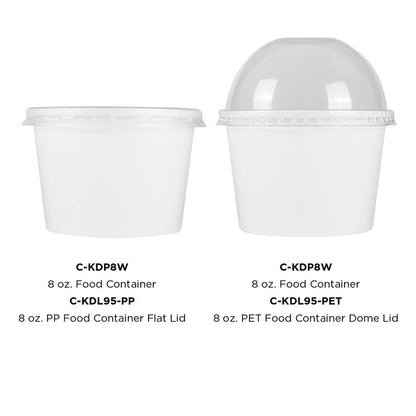 Karat 8oz Food Containers - White (95mm) - 1,000 ct