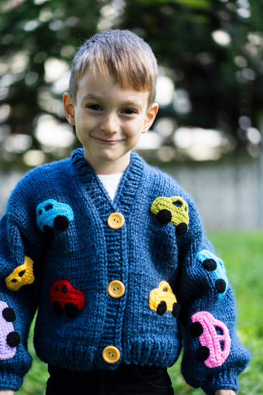 Kids Cars Cardigan