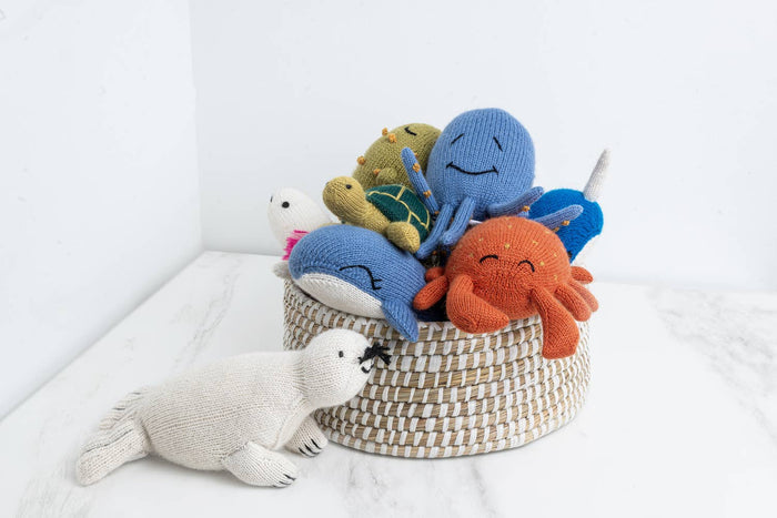 Knit Alpaca Stuffed Crab