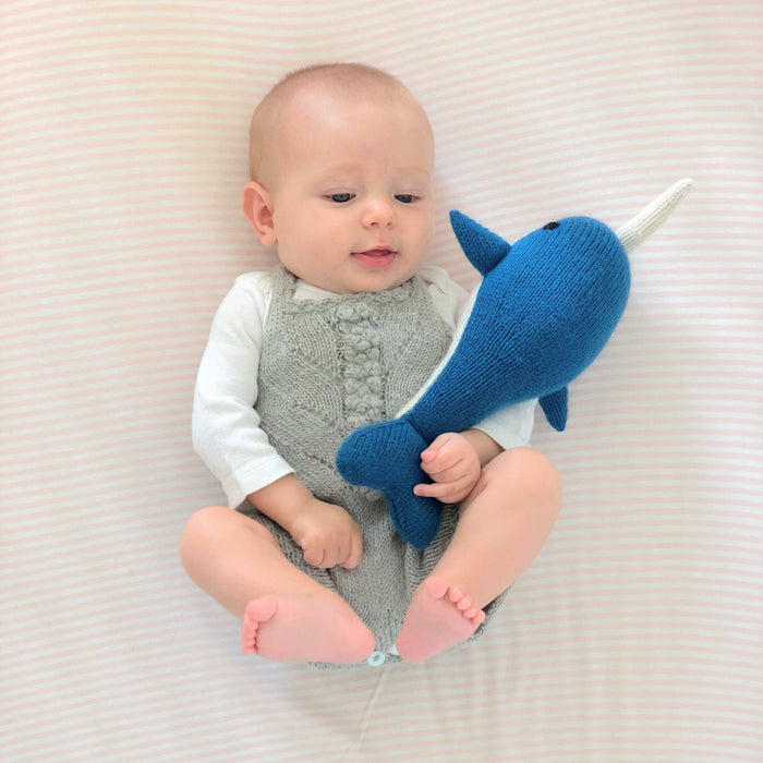 Knit Alpaca Stuffed Narwhal