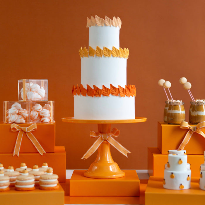 Large Orange Melamine Cake Stand