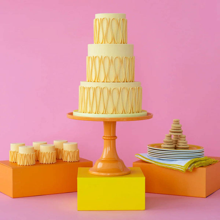 Large Orange Melamine Cake Stand