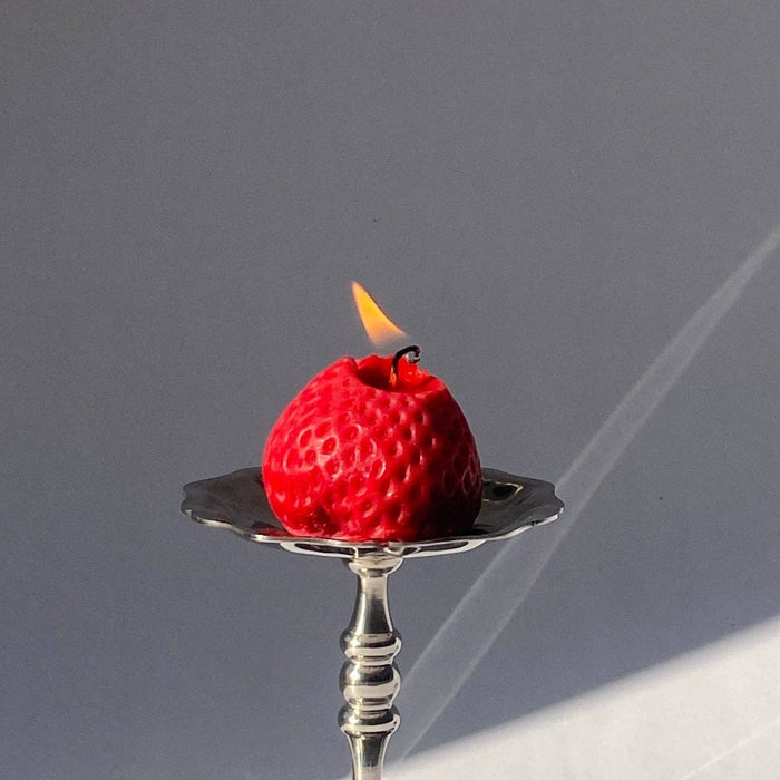 Large Strawberry Candles - 4 Pack