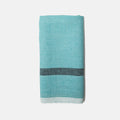 Laundered Linen Aqua/Charcoal Towels 20x30 - Set of 2