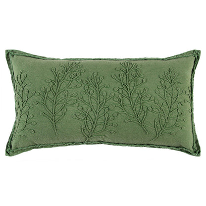 LAUSTSEN GREEN BOTANICAL MODERN INDUSTRIAL THROW PILLOW