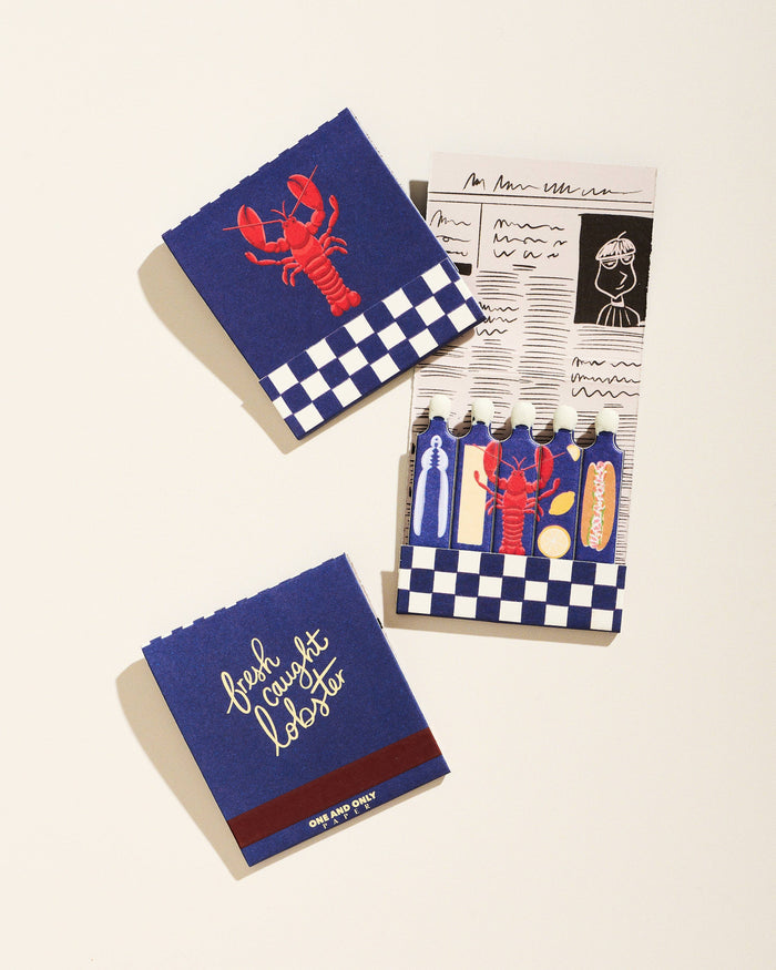 Lobster Printed 10 Stem Matchbook