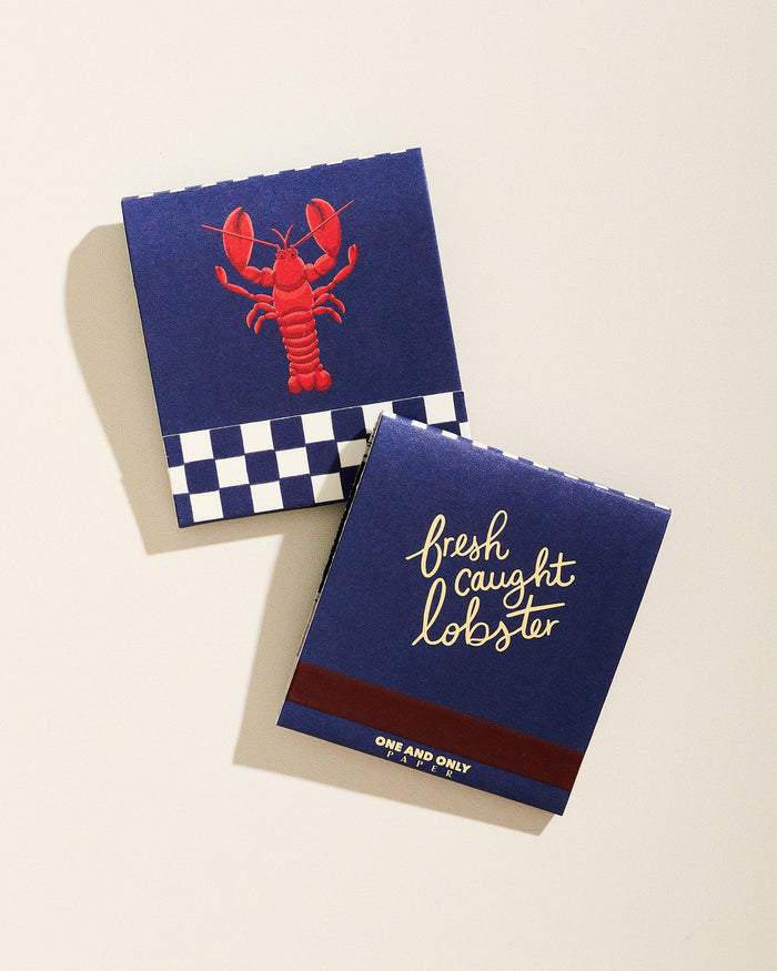 Lobster Printed 10 Stem Matchbook